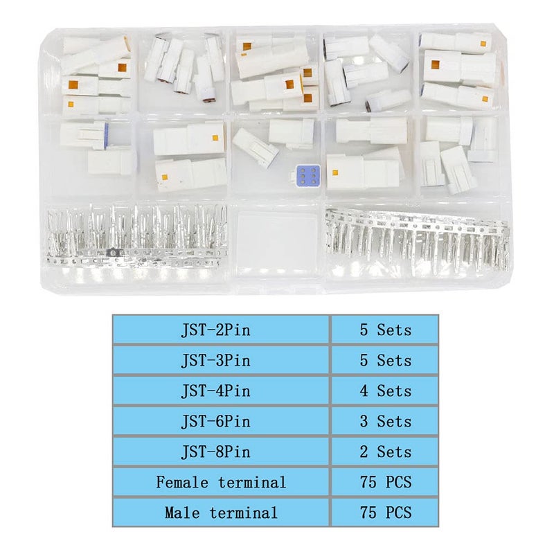CNLW 19 Sets Automotive Connectors JST02R-JWPF-VSLE 2/3/4/6/8 Pin Waterproof Connectors Male and Female - Image 3